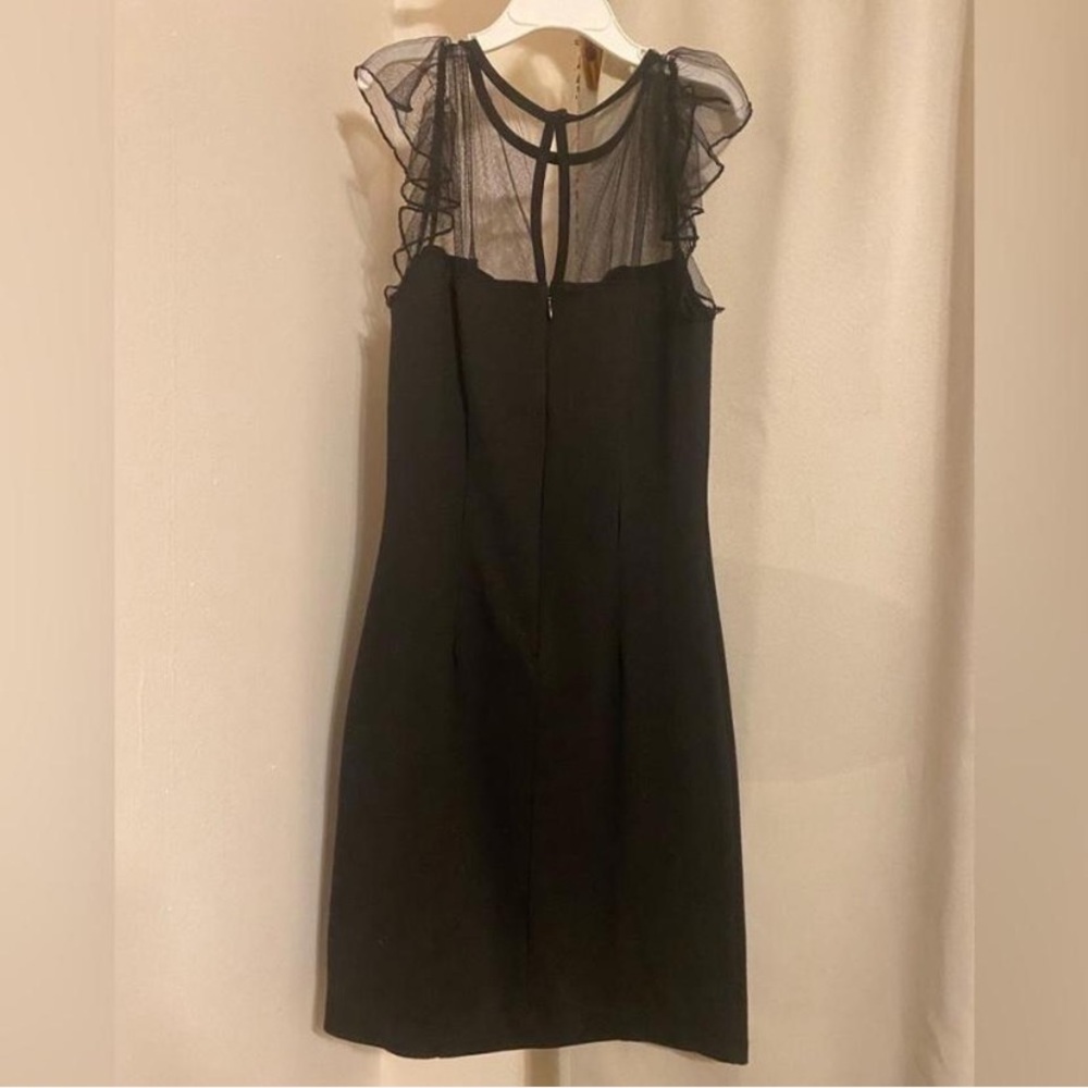 Forever 21 Black Sheath Dress with Flutter Cap Sleeves